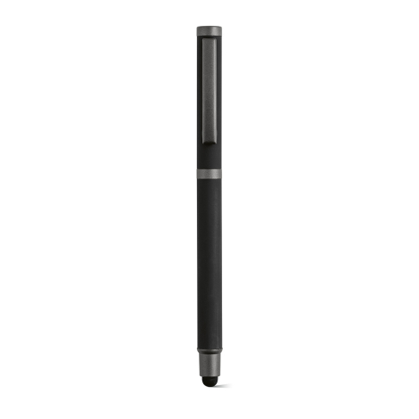 Stylo stylet inox recyclé et étui en bambou à personnaliser Woolf