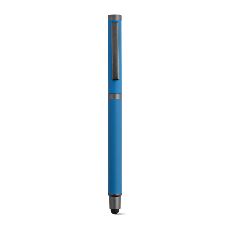 Stylo stylet inox recyclé et étui en bambou à personnaliser Woolf