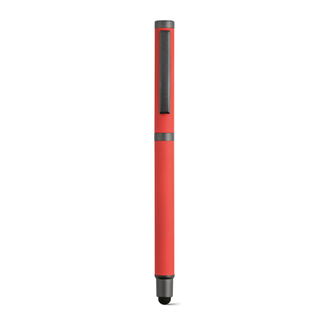 Stylo stylet inox recyclé et étui en bambou à personnaliser Woolf
