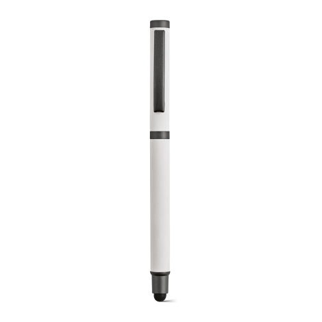 Stylo stylet inox recyclé et étui en bambou à personnaliser Woolf