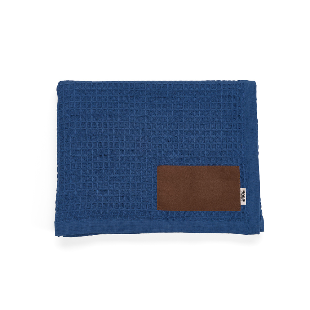 Plaid publicitaire coton recyclé 200g 120x160cm Giotto Bleu