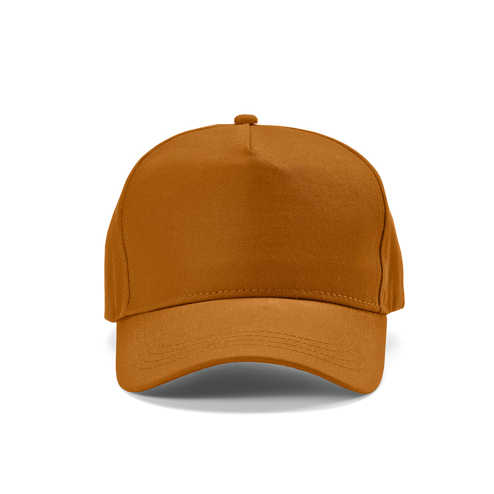 Casquette personnalisable 5 pans coton recyclé 280g Hendrix Marron