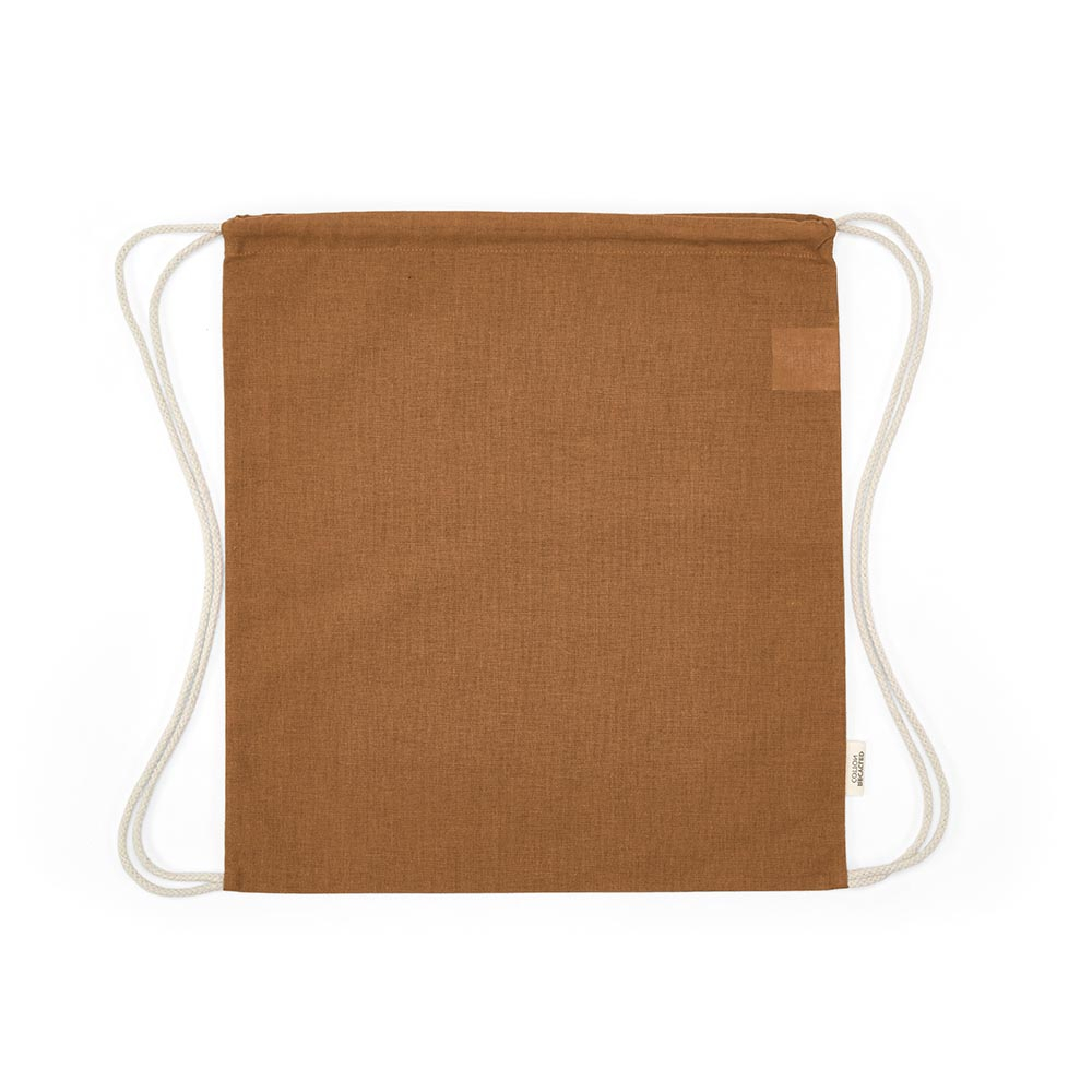 Gym bag à personnaliser coton recyclé 140g Lhotse Marron