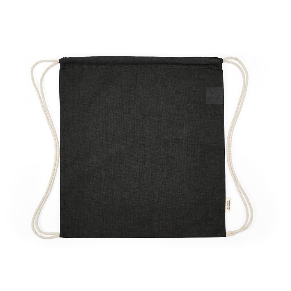 Gym bag à personnaliser coton recyclé 140g Lhotse Noir