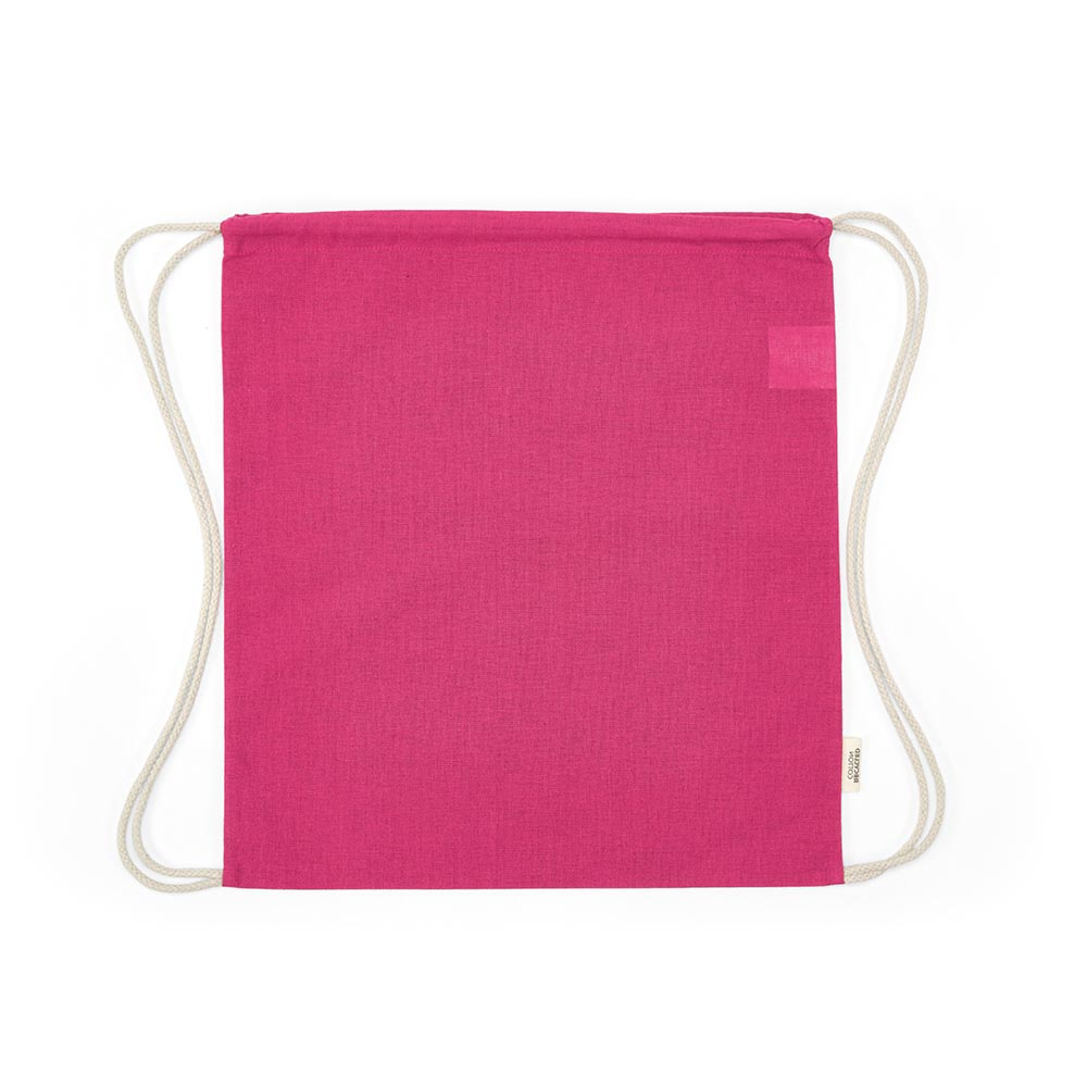 Gym bag à personnaliser coton recyclé 140g Lhotse Fuchsia