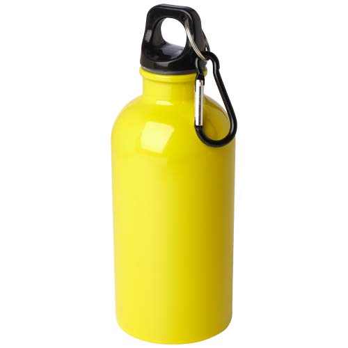 Gourde publicitaire 400ml simple paroi inox recyclé RCS Oregon Jaune