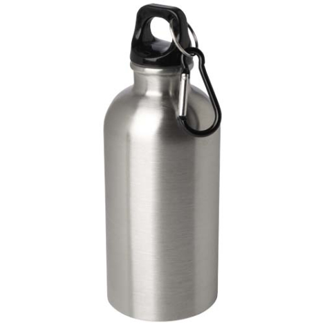 Gourde publicitaire 400ml simple paroi inox recyclé RCS Oregon