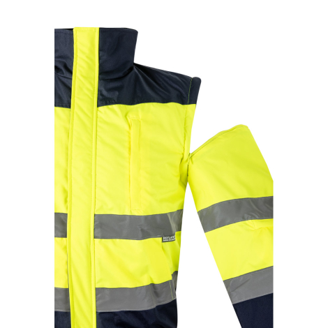 Veste promotionnelle rembourrée bicolore finition PU JUPITER VELILLA