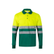 Polo bicolore manches longues personnalisable VULCAN VELILLA