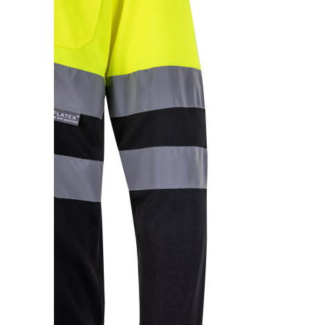 Polo bicolore manches longues personnalisable VULCAN VELILLA