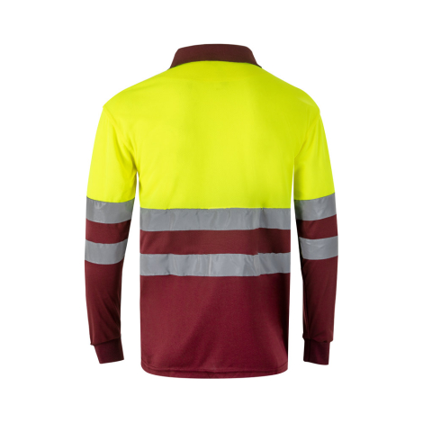 Polo bicolore manches longues personnalisable VULCAN VELILLA