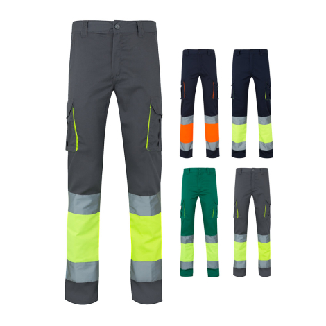 Pantalon stretch promotionnel multipoches bicolore ZEUS VELILLA
