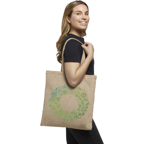Sac shopping personnalisable coton et rPET recyclés 150g 7L Pheebs