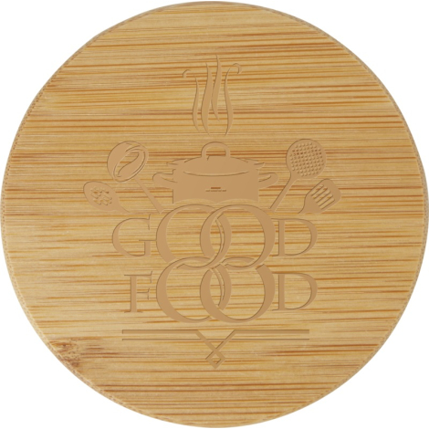Théière promotionnelle en verre filtre inox et couvercle bambou Zen
