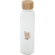 Bouteille en verre promotionnelle 500ml couvercle bambou Lume