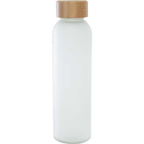 Bouteille en verre promotionnelle 500ml couvercle bambou Lume