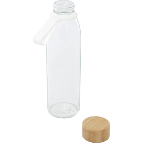 Bouteille en verre à personnaliser 500ml couvercle bambou Porto
