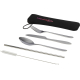 Set de couverts nomades personnalisé avec paille et étui Sheen