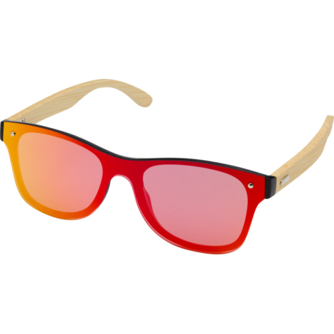 Lunettes de soleil publicitaires avec branches en bambou Tan