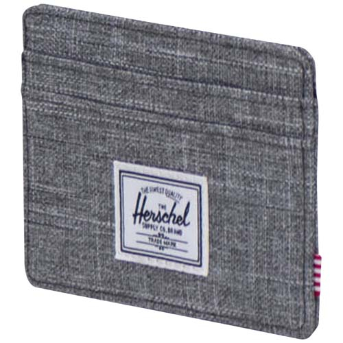 Porte-cartes RFID à personnaliser en tissu recyclé Charlie Herschel Gris
