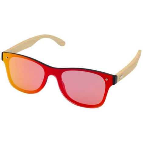 Lunettes de soleil publicitaires avec branches en bambou Tan