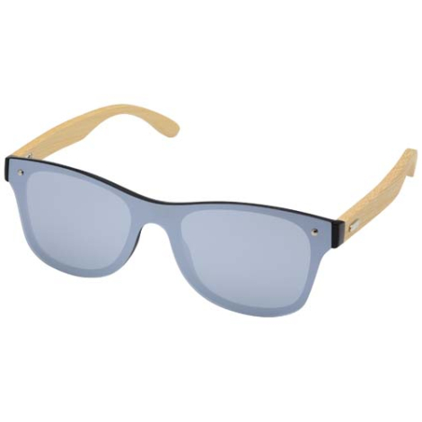 Lunettes de soleil publicitaires avec branches en bambou Tan