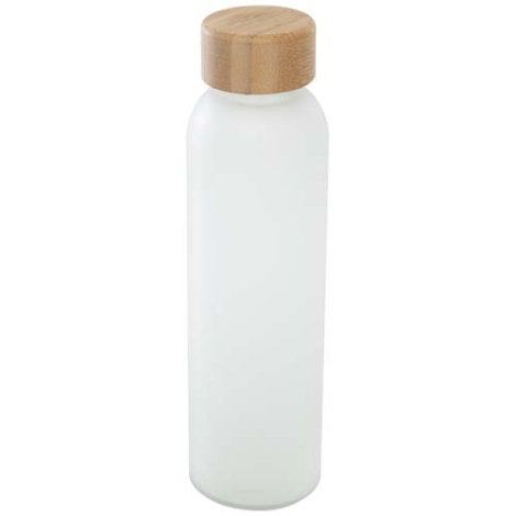 Bouteille en verre promotionnelle 500ml couvercle bambou Lume