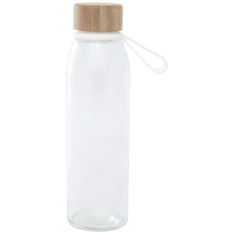Bouteille en verre à personnaliser 500ml couvercle bambou Porto