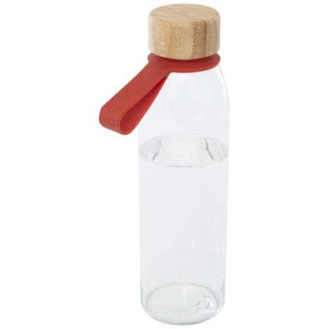 Bouteille en verre à personnaliser 500ml couvercle bambou Porto