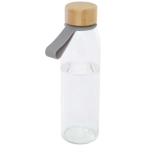 Bouteille en verre à personnaliser 500ml couvercle bambou Porto