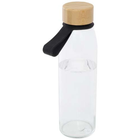 Bouteille en verre à personnaliser 500ml couvercle bambou Porto