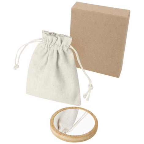 Miroir rond personnalisé en bambou naturel Lustre