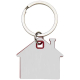 Porte-clés personnalisé en forme de maison avec plaque en acier Nook