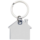 Porte-clés personnalisé en forme de maison avec plaque en acier Nook