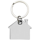 Porte-clés personnalisé en forme de maison avec plaque en acier Nook