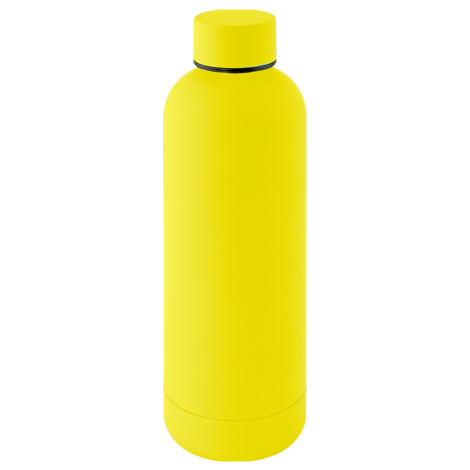 Bouteille publicitaire 500ml inox recyclé RUBBER