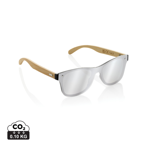 Lunettes de soleil à personnaliser en plastique recyclé et bambou Prism