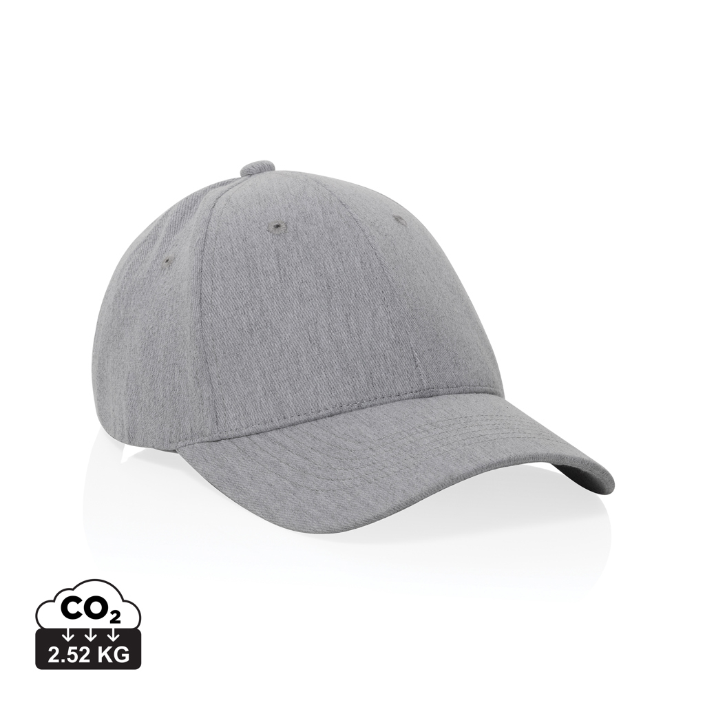Casquette personnalisée 6 panneaux coton recyclé 200g Milo Gris