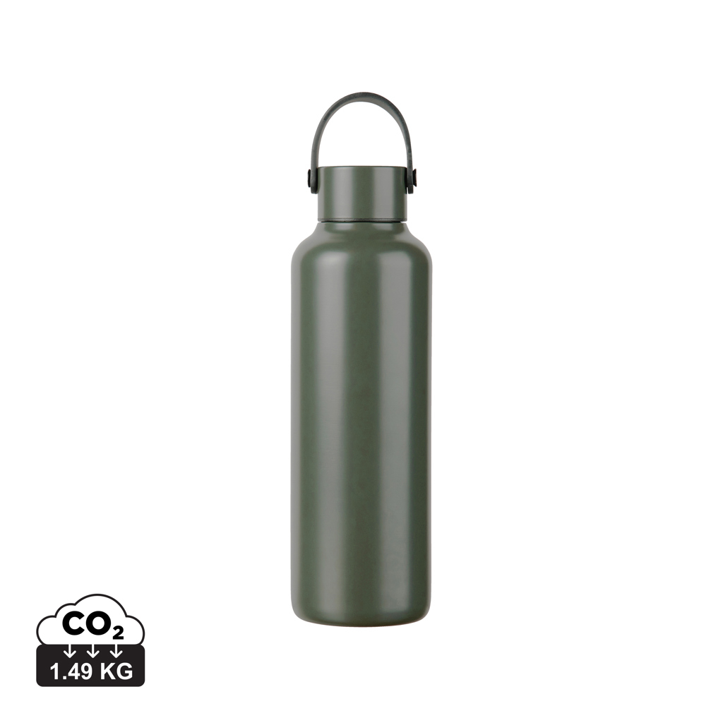Bouteille publicitaire isotherme en acier recyclé 600ml Vinga Vert