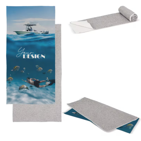 Grande serviette absorbante personnalisable rPET 70x140 cm