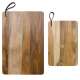 Planches à découper personnalisées en bois d’acacia set de 2 pièces
