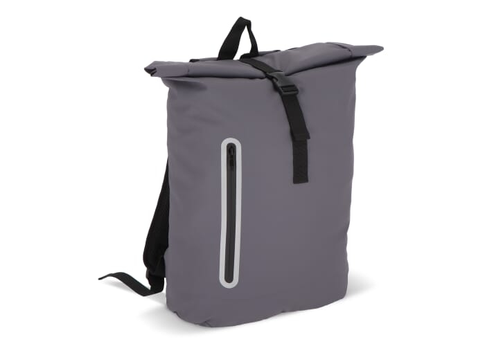 Sac à dos publicitaire à enroulement 20L R-PET enduit PU Gris