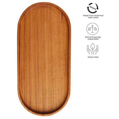 Plateau en bois personnalisé forme ovale Originalhome