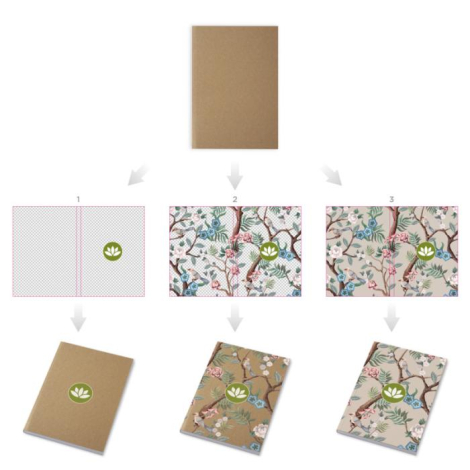 Carnet A6 kraft à personnaliser Novella Austen 50 feuilles recyclées