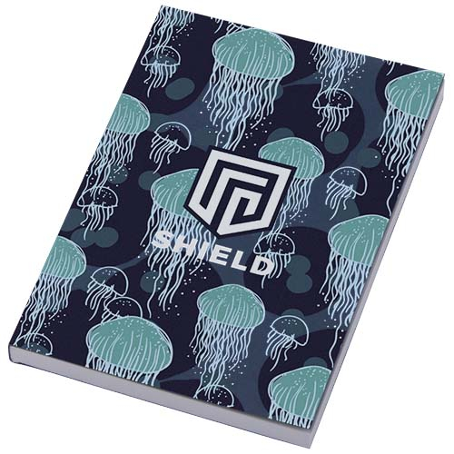 Cahier personnalisé A6 à couverture souple Novella Austen Bleu