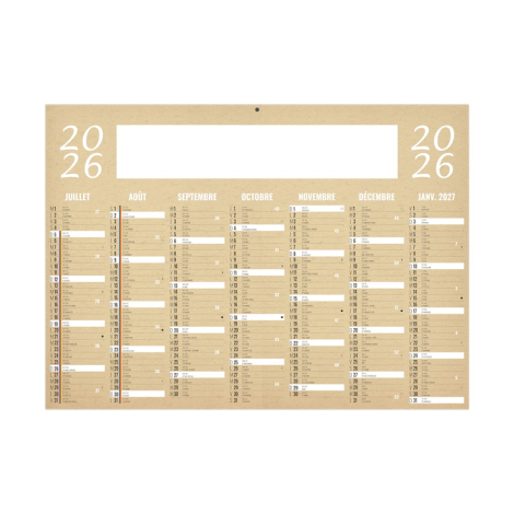 Calendrier bancaire publicitaire - KRAFT 2026