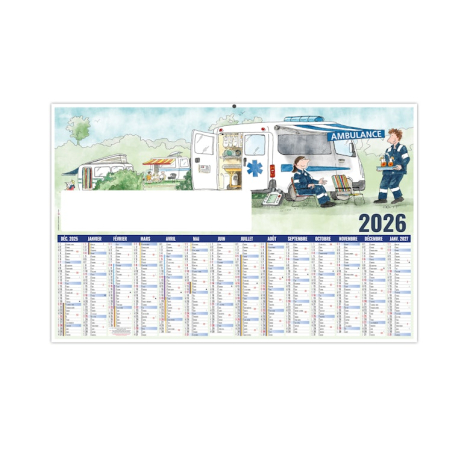 Calendrier bancaire publicitaire - L'AMBULANCIER