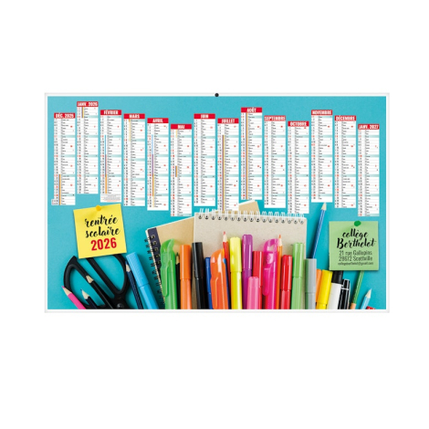 Calendrier bancaire publicitaire - CREATION