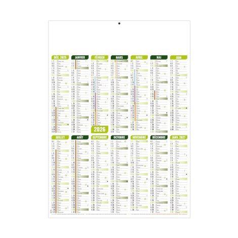 Calendrier bancaire publicitaire - MARIANNE