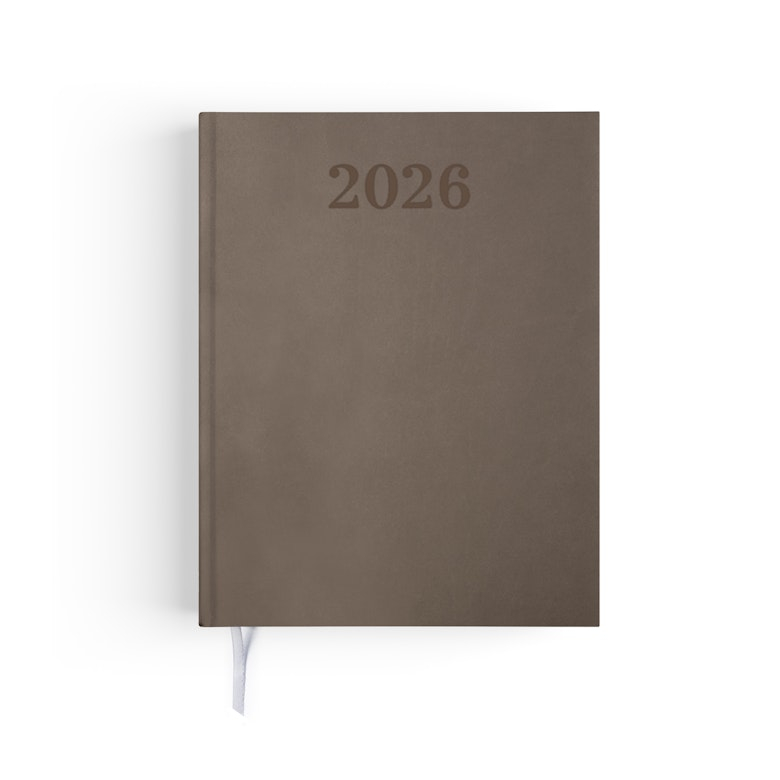 Agenda personnalisable - PREMIUM Taupe